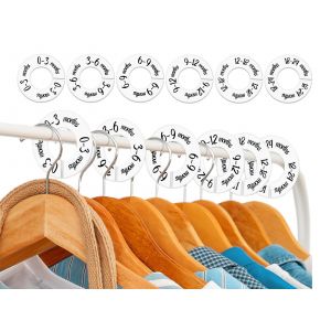 Lot de 6 s&eacute;parateurs de taille pour armoire de b&eacute;b&eacute;, organisateur de garde-robe pour chambre d'enfant - Neuf