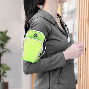 Brassard De Sport Reglable Pour Activites De Plein Air, Gym, Fitness, Pochette De Rangement, Course A Pied, Cyclisme (Vert) - Neuf