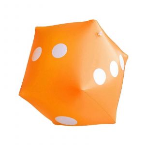 Dés Gonflables En Pvc De 11,81 Pouces, Accessoires De Jeu Amusants Et Fantaisie Pour La Famille, Idéal Pour Les Fêtes À La Piscine-Orange - Neuf