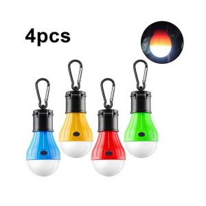 Lanterne Led Portable Et Étanche - Lot De 4 Lampes D'urgence Pour Le Camping, La Randonnée Et La Maison - Lumineuse, Durable, Légère Et Multimode - Neuf