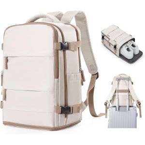 nzqaf-Sac à dos Voyage Cabine 40x20x25 Ryanair Bagage Cabine 45x36x20 pour Easyjet Sac de voyage femme Sac à dos ordinateur portable homme 14 pouces Sac de Sport avec Compartiment Chaussures - Neuf