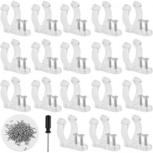Tzf-Clips De Lumi&egrave;re De Corde Led Porte-Clips De La Corde 150pcs Supports De Montage Led Lumi&egrave;re Pour Tube D'&eacute;clairage Mural Goutti&egrave;res No&euml;l Rassemblements Barbecue - Neuf