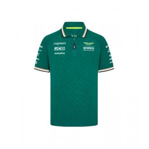 Polo De L'&eacute;quipe Aston Martin Officiel Formule 1 Homme Vert - Neuf
