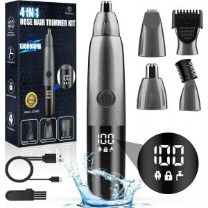 Tondeuse Nez, 4 En 1 Usb Rechargeable Tondeuse Nez Oreilles Homme Femme, Tondeuse &Agrave; Sourcils Indoloreet Professionnelle, &Eacute;tanche Ipx7 - Neuf