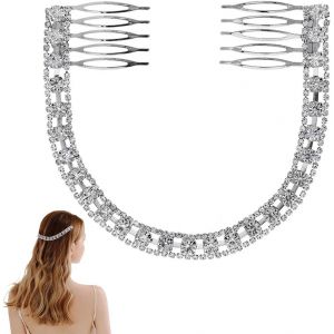 Kal-Serre Tete Mariage Argent Strass Tête Bandeau En Cristal Pour Femme Bandeaux De Mariée Bijoux De Cheveux Elégant Coiffure Accessoires Pour Femmes X05015 - Neuf