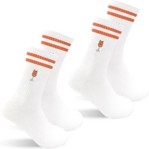 Jgd-Chaussettes Aperol Spritz, 2 Paires De Chaussette Aperol Avec Motif Verre &Agrave; Vin, Unisexe Chaussettes Blanches 36-42 En Coton, Cadeau Pour Amateurs D'cocktails - Neuf