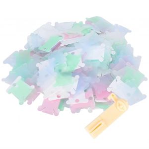 240 Pcs Fil Canette Carte Diy Transparent En Plastique Broderie Couture Enroulement Plaque Fournitures - Neuf