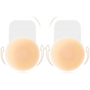 Kgabery-Push-Up De Soutien-Gorge D'adhésif En Silicone Réutilisable Sans Transporteur Invisible,Auto-Adhésif,Couleur De La Peau Pour Les Robes De Soirée,Les Hauts Et Les Mariages: A-D Cup - Neuf