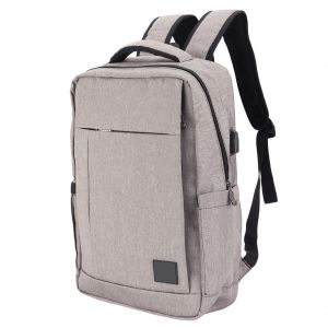 Sac a dos pour ordinateur portable OX PLOUGH, impermeable, en polyester, grande capacite, leger, de voyage, gris clair - Neuf