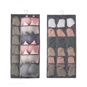 Organiseur De Placard Suspendu Pour Sous-Vêtements, Chaussettes, Soutien-Gorge, 30 Poches De Rangement Double Face, Pliable Et Peu Encombrant, Pour Culottes, Soutien-Gorge, Cravates-Générique - Neuf