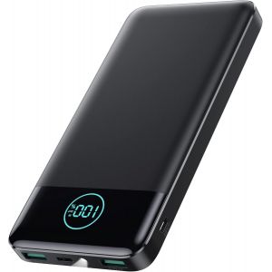 Lbgwp60-Batterie Externe 13800mah, [Ultra Mince Mais Puissant] Power Bank Usb C 3a In & Out Chargeur Portable Avec Affichage Led Et Lampe De Poche Batterie Portable Pour Iphone Galaxy Huawei Xiaomi - Neuf