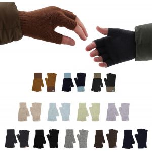 Unisexe Automne Hiver Ext&eacute;rieur Deux Couleurs Unies Mixte Tricot Extensible Sans Doigts Demi-Doigt Chauffe-Mains Cor&eacute;e &Eacute;cran Tactile Saisie&SMS Gants D&eacute;contract&eacute;s Mitaines Chauffe-Mains - Neuf