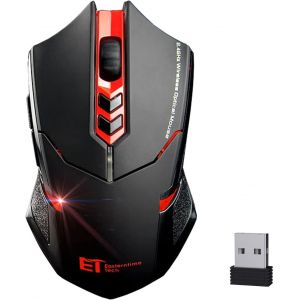 KALANKA-® 2017 ET TECH X-08 2.4GHz 8D 2000DPI ROUGE Sans Fil 7 Boutons Usb Optique Souris De Jeu Souris Pour Mac Ordinateur Portable PC Bureau Ordinateur Portable (Rouge) - Neuf