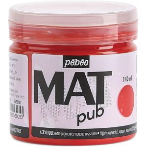 Peinture Acrylique Extra Fine Et Extra Mate - Rouge Vermillon -140ml 256005 - Neuf