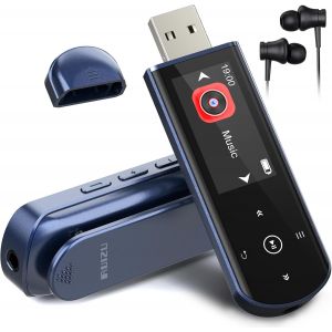 64Go Lecteur MP3 USB Portable avec Bluetooth 5.3, Clip pour Le Sport et la Course &agrave; Pied, Radio FM, enregistreur Vocal, Transfert de fichiers Mobiles et Lecture Audio al&eacute;atoire num&eacute;rique - Neuf