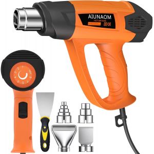 Ulteronixshop-D&eacute;capeur Thermique 2000W Professionnel Pistolet &agrave; Air Chaud 50 &iquest;-650&iquest; 9 Niveaux de Temp&eacute;rature R&eacute;glables Protection de Surcharge Manche ergonomique 5 accessoires - Neuf