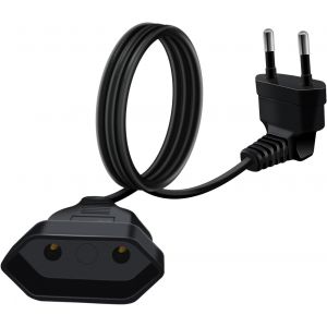 Rallonge d'alimentation Euro 2.5A 250V 625W Câble D'extension Euro Rallonge Câble Euro, pour Une Utilisation en Intérieur TV, PC, Moniteur (Noir, 5m) - Neuf