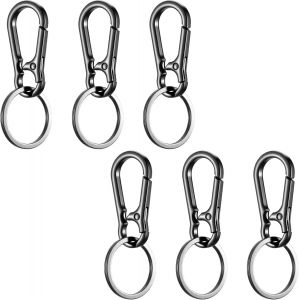 ERYI-Lot De 6 Petits Anneaux Porte-Clés En Métal Pour Clés De Maison, De Voiture, De Maison, De Voiture, De Porte-Clés Pour Homme Et Femme - Neuf