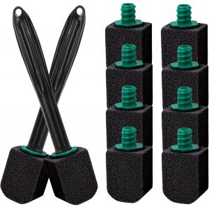 meimie-Pierre Ponce Brosse Toilettes Wc,10 Recharges De Nettoyage Ponce Avec Poignée Réutilisable,Nettoyage Efficace,Pour Les Toilettes,Les Cuisines,Les Éviers Et Les Lavabos(Noir) - Neuf