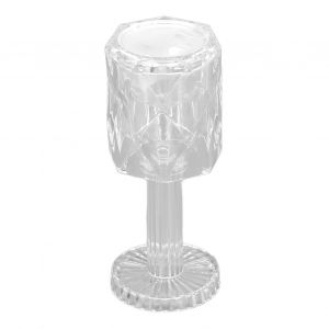 Hjlian Lampe De Table En Cristal Led Mini Lampe De Bureau En Plastique Transparent En Cristal Ip54 Protection Chambre Chambre Chevet Veilleuse Coloree - Neuf