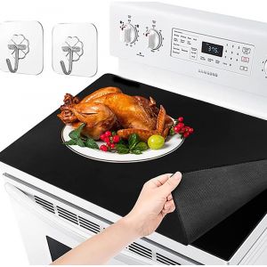 AYUHR-Protection Plaque Induction,Protege Plaque Induction,Housse ignifuge et étanche pour Cuisinière électrique,Protection de Plaque de Cuisson en Verre,Protege Plaque Induction Silicone (Noir,53 x - Neuf