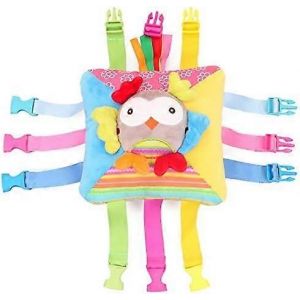 Jouets Pour Tout-Petits Avec Boucles,Ruban Adhésif Autocollant,Jouets Préscolaires Qui Aident À Apprendre La Motricité,Cadeaux Idéaux Pour Les Bébés (Hibou) - Neuf