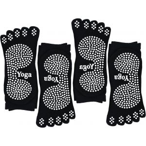 Chaussettes De Yoga Pour Femmes Chaussettes En Coton Antidérapantes,Chaussettes Femme Avec Orteils Pour Le Sport : Yoga Pilates Danse Sport - Neuf
