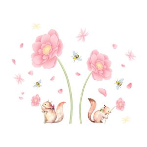 ¿30*60cm¿Stickers muraux Fleurs Abeille Stickers muraux Salle de Séjour Mur du Fond de la Salle de Décoration de Mur Autocollants Auto-adhésifs Stickers muraux - Neuf