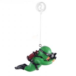Figurine miniature de plongeur, decoration d'aquarium, cadeau de fete, plongee verte - Neuf