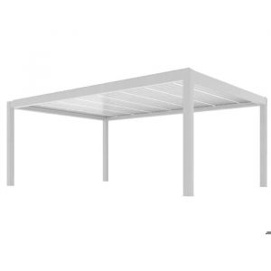 Pergola Bioclimatica Summer Bianca 6x4 Autoportante Motorizzata + Led - Neuf