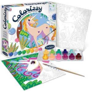 KALANKA-&iquest;C Colorizzy - Licornes - Peinture par Num&iquest;&iquest;ros - Intuitif et Facile - Moment Relaxation - Kit de Loisir Cr&iquest;&iquest;atif - Pour enfants d&iquest;&iquest;s 6 ans - Fabriqu&iquest;&iquest; en France - 4507 - Neuf