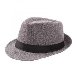 (Gris) Chapeau Fedora En Feutre Imperméable, Chapeau De Jazz, Chapeau Trilby Pliable, Style Rétro, Bord Roulé, Casquette Souple, Chapeau Melon - Femme Homme - Neuf