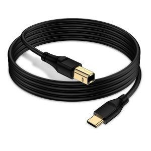 ERYI-Câble Usb C Imprimante 2M, Cable Usb 2.0 B Mâle Vers Usb Type C Mâle Câble Scanner Pour Hp, Epson, Samsung, Macbook Pro/Air, Pad Pro, Chromebook, Laptop, Canon, Brother, Lexmark, Dell, Clavier M - Neuf
