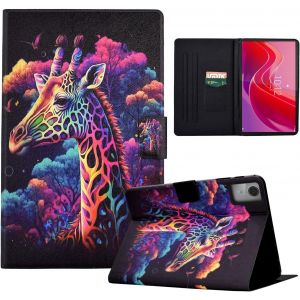 KAL-&Eacute;tui Pour Lenovo Tab M11 11.0 Pouces Coque Tablette Avec Fentes Pour Cartes B&eacute;quille Housse Protection Tablette 11 Pouces Girafe - Neuf