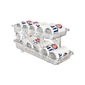 &Eacute;tag&egrave;re de rangement r&eacute;glable pour canettes de soda, id&eacute;ale pour le r&eacute;frig&eacute;rateur et le garde-manger. - Neuf