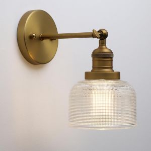 Subzonal-Applique Murale Int&eacute;rieure, Abat-Jour En Verre Textur&eacute; Bol Applique Salle De Bain Vintage E27 Luminaire Pour Salon Chambre Cuisine (Antique) - Neuf