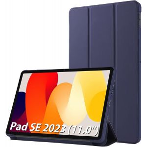 Kal-Coque Compatible Pour Xiaomi Redmi Pad Se 11.0" 2023 Housse De Protection En Cuir Pu Étui Magnétique Ultra-Mince Avec Fonction Support -Bleu - Neuf