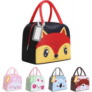 Sac Isotherme Repas Enfant Et Bébé,Petit Sac Repas Isotherme (Renard Noir) - Neuf