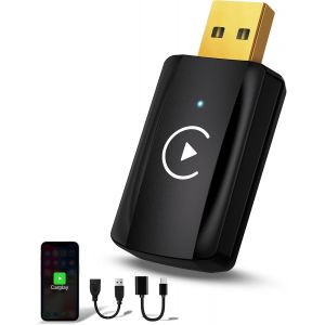 Clé Carplay Sans Fil U2C-Air 3.0, Mini Adaptateur Carplay Sans Fil Pour Voitures Avec Carplay Convertir Carplay Filaire En Sans Fil, 5Ghz Wifi Usb C/A, Noir[YIN4184275] - Neuf