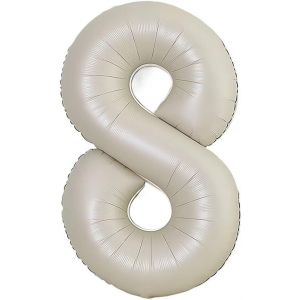 40pouces Ballon Chiffre Anniversaire 8 Lait Blanc,0123456789,10-19,20-25,30,40,50,60,70,80,90 Ballon Numero 8 an Deco Birthday,Balloon 8 Ballon Party Deco Soutenir l'hélium - Neuf