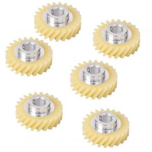 6Pcs W10112253 Mixer Worm Gear Pièce de rechange Ajustement exact pour KitchenAid Mixers Whirlpool & Kitchen - Neuf
