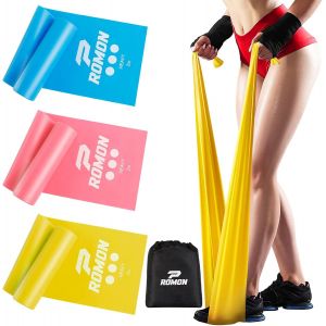 Bande Élastique Fitness [Lot De 3], 2m Longues Bande De Résistance-3 Niveaux De Force, Bande Elastique Musculation Avec Sac De Rangement Pour Fitness, Pilates, Yoga, Physiothérapie - Neuf