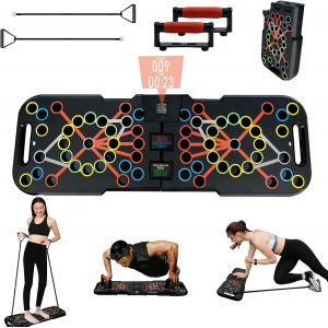 Asfasfq-41 En 1 Push Up Musculation Push Up Board Avec Poignée Compteur Intelligent¿Bande De Résistance Pliable Planche Et Appareil De Fitness Système Équipement D'entrainement Pour Les Muscle - Neuf