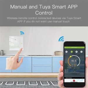 Thermostat de chauffe-eau WiFi, contr&ocirc;le de la temp&eacute;rature de la chaudi&egrave;re &agrave; eau, application intelligente Tuya pour Alexa Goo - Neuf