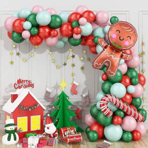 Rouge Blanc de No&euml;l Guirlande Ballon Kit, 85pcs de No&euml;l Guirlande Ballon Arc Kit Macaron - Neuf