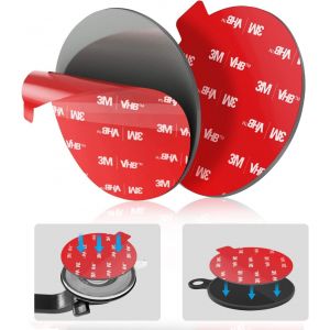 Lot De 2 Adh&eacute;sifs Puissants 70 Mm : Kit De Remplacement Pour Disque De Montage De Tableau De Bord, Double Face Pour Support &Agrave; Ventouse Et Pare-Brise De Voiture - Neuf