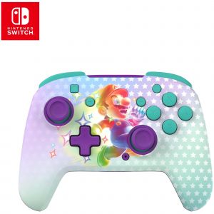 Turtle Beach Rematch Invincible Mario Manette sans fil w/ brille dans le noir et sous licence officielle Nintendo - pas de bouton C - Neuf