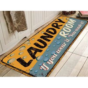 Tapis De Buanderie Antid&eacute;rapant 50 X 80 Cm En Flanelle Et &Eacute;ponge Pvc - Neuf