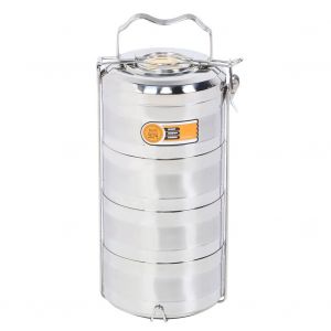 Hjlian Boite A Lunch Isotherme Portable En Acier Inoxydable, Anti-Fuite, 16 Cm (4 Couches) - Neuf