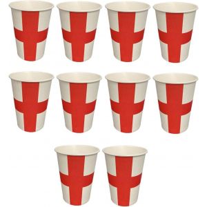 Kal-Lot De 20 Gobelets En Carton De L'angleterre St George Pour Événements Sportifs D'angleterre - Neuf